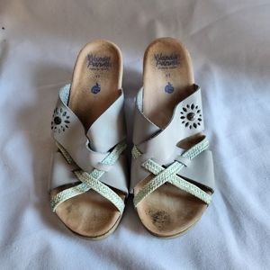 WANDA PANDA | 40 Leather Walking Sandals | tan beige